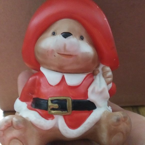 Vintage Holiday ceramic bears by Homco Japan - Picture 3 of 14